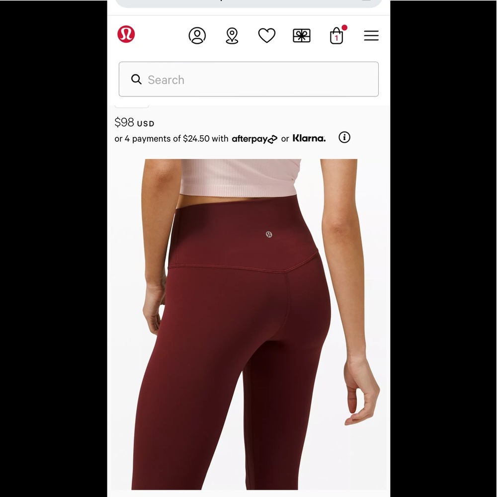 lululemon Align™ High-Rise Pant 25", size 4